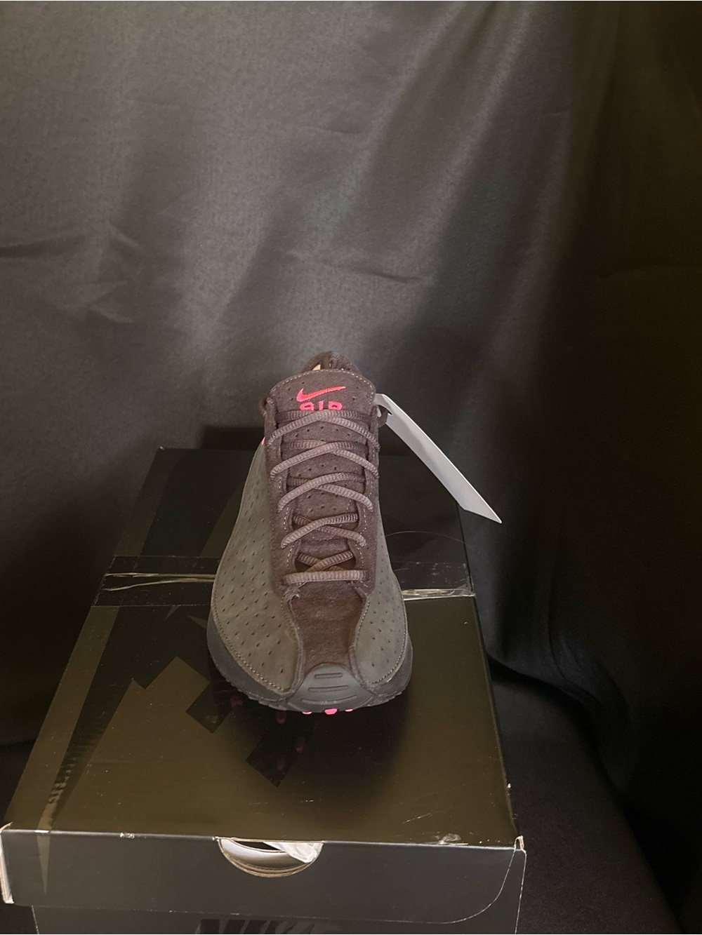 Nike Kids Burgundy Sneaker with Pink Accents